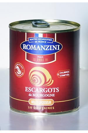 Escargots ROMANZINI 14/16 douzaines Bourgogne boîte rouge - achat