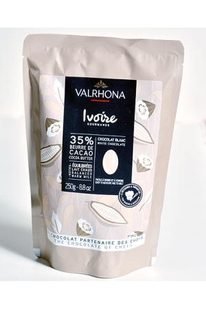 Valrhona - chocolat blanc Ivoire, 1 kg