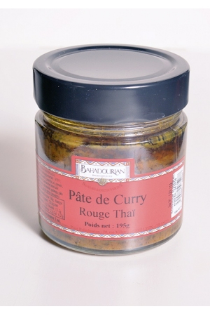Pâte de Curry Rouge Thaï: Bahadourian, Pâte de Curry Rouge Thaï Pot 195g,  Epices