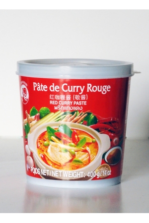 Pâte de Curry Rouge: Bahadourian, Pâte de Curry Rouge Pot Cartonné 400g -  Cock Brand, Chutneys, Condiments, Sauces & Pâtes Epicées